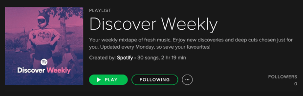 Discover weekly Spotify